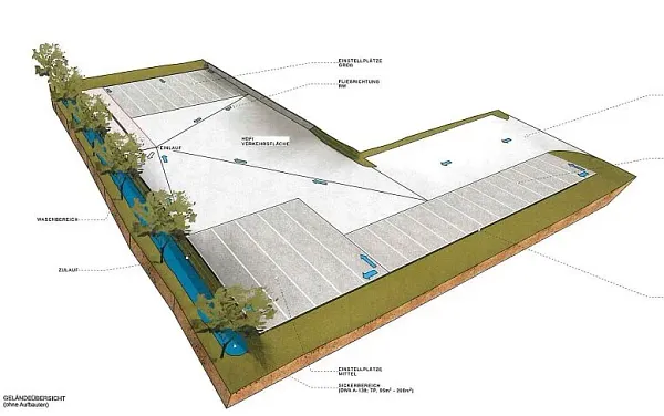 Parking dla ciężar&oacute;wek Lkw Lade und Parkzentrum w Seelze