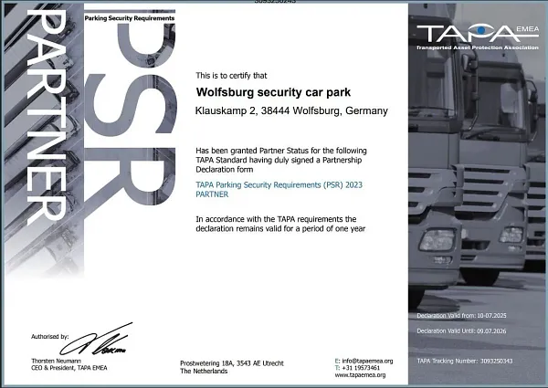 Area di parcheggio per autocarri in Wolfsburg