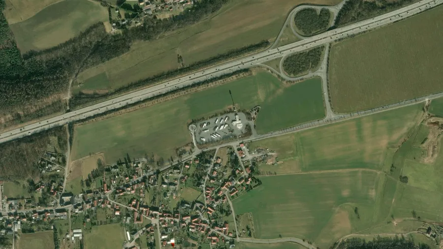 Truck parking lot GULF Autohof Quirla in Stadtroda