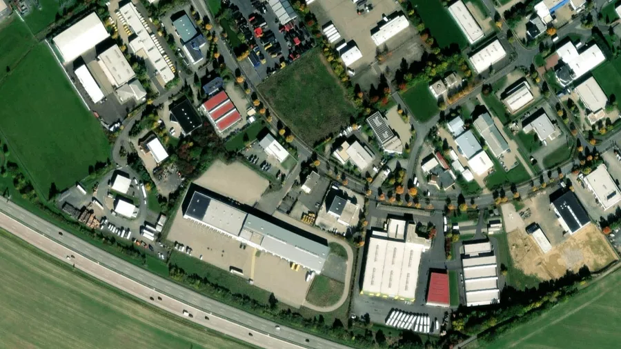 Truck parking lot in Korbu&szlig;en